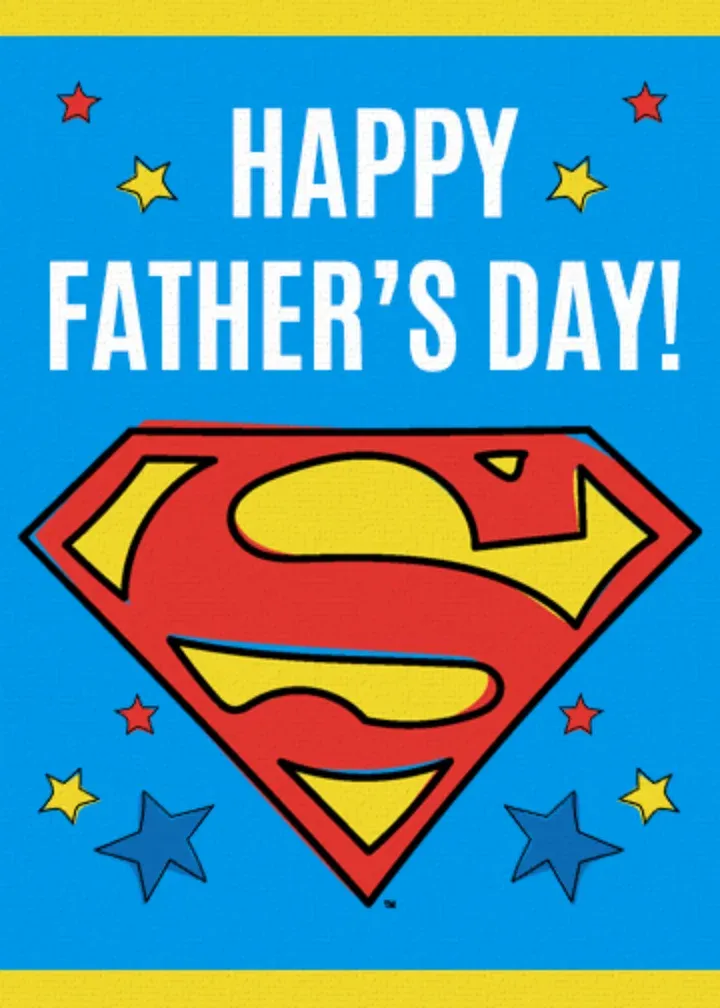 Superman Happy Father's Day card front