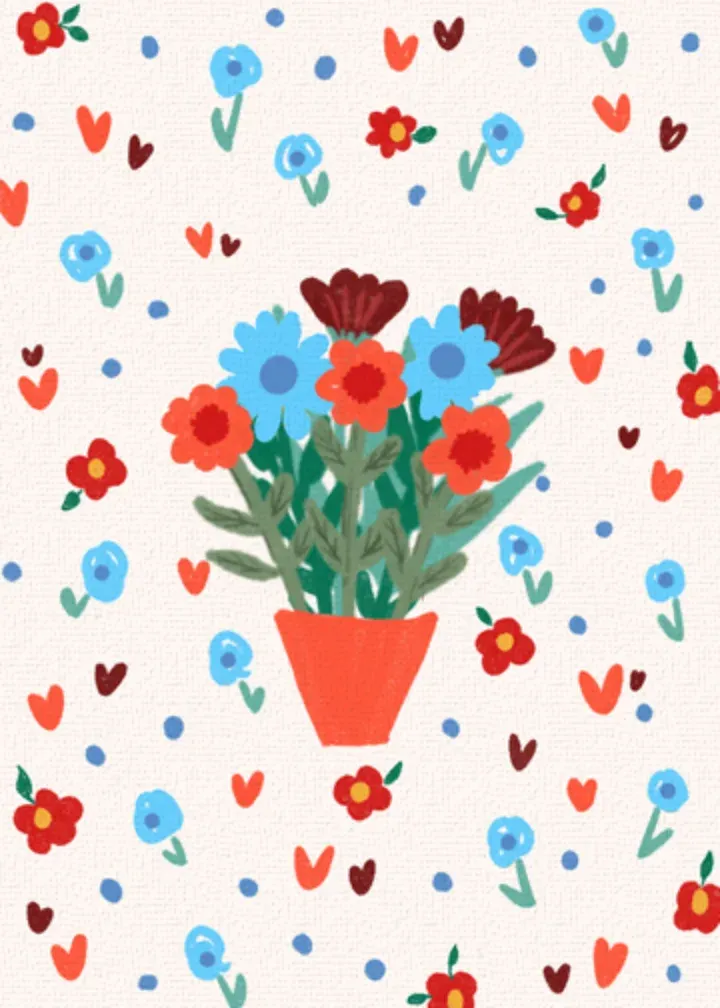 Labor Day Planter card inside left