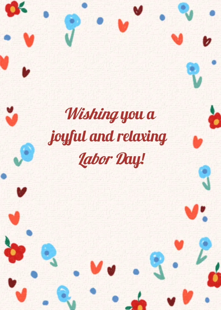 Labor Day Planter card inside right