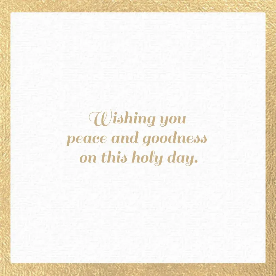 Embossed Yom Kippur card inside right