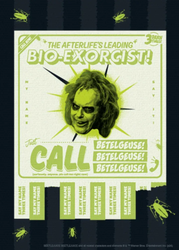 Beetlejuice Beetlejuice Happy Halloween card inside left