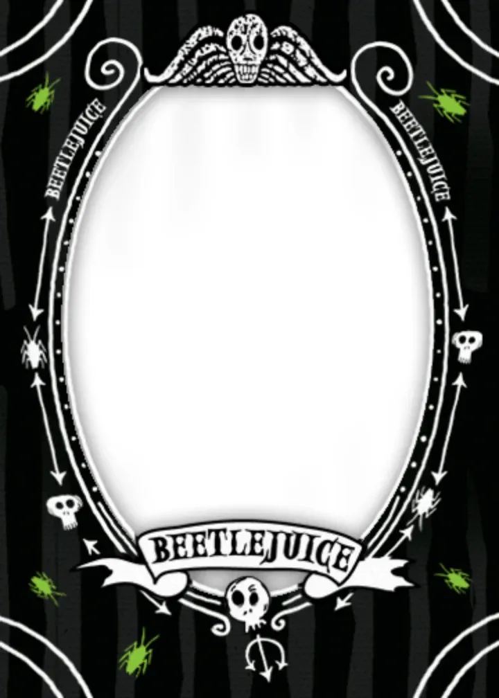 Beetlejuice Halloween Photo card front