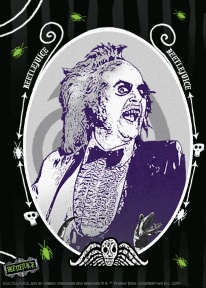 Beetlejuice Halloween Photo card inside left