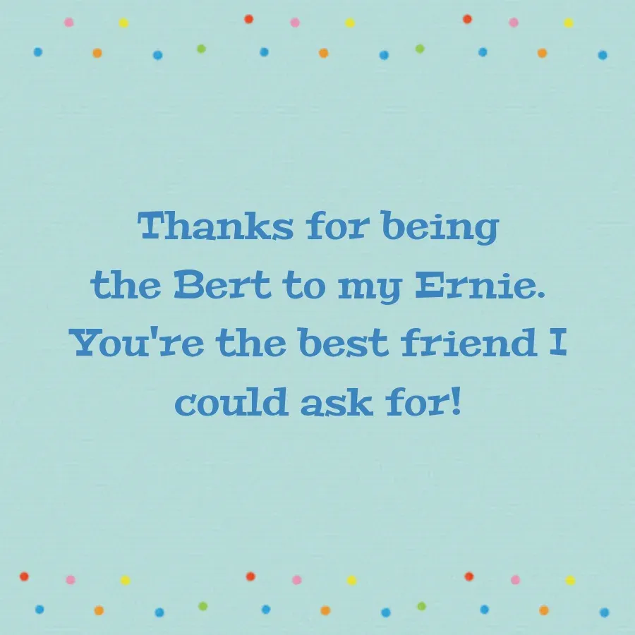 Sesame Friendship card inside right