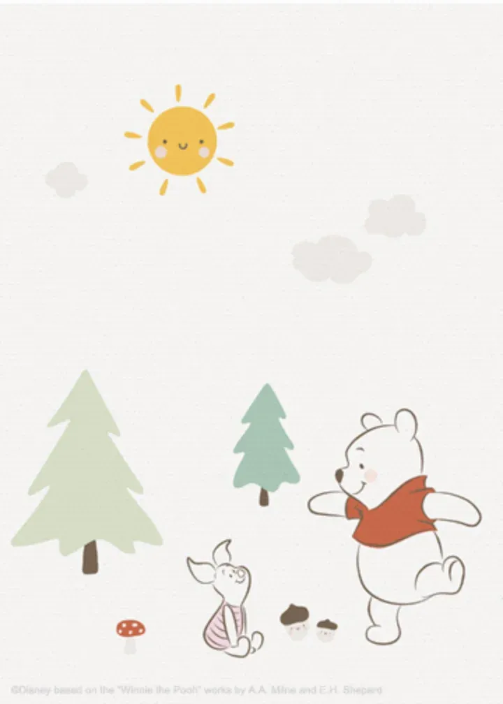 Winnie the Pooh Baby Thanks card inside left