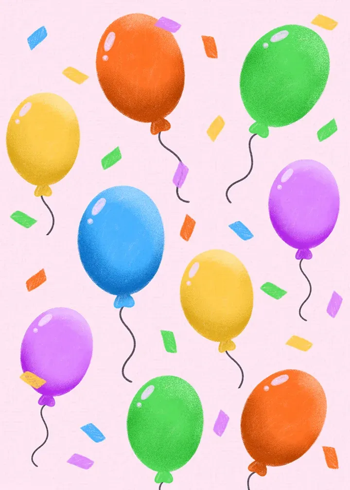 Employee Appreciation Balloons card inside left