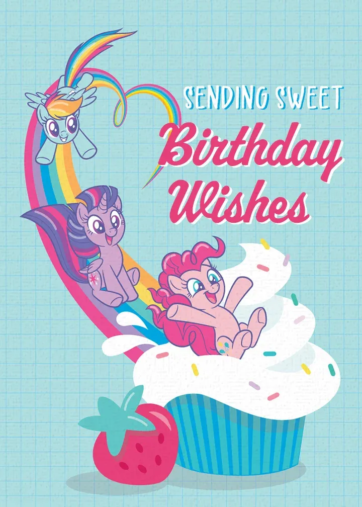 My Little Pony Birthday card front