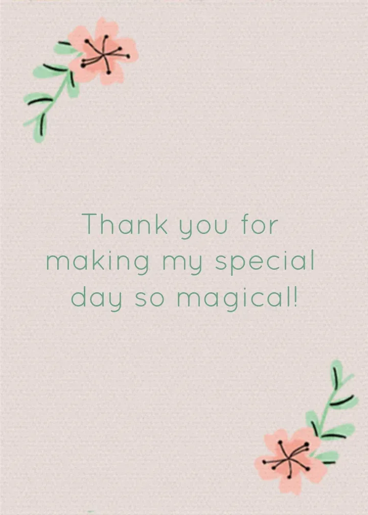 Disney Princess Friends Thank You card inside right