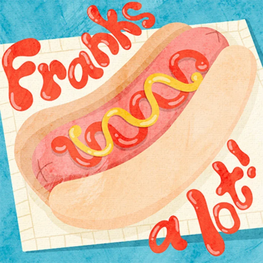 Hot Dog Thanks card front