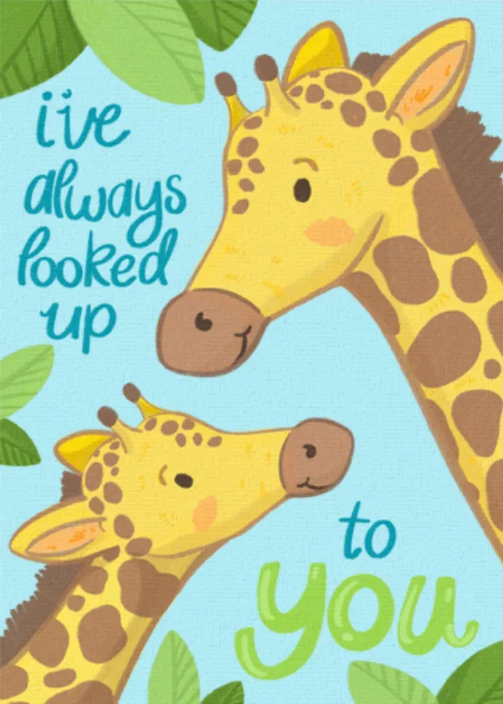 Giraffe Grandparent card front