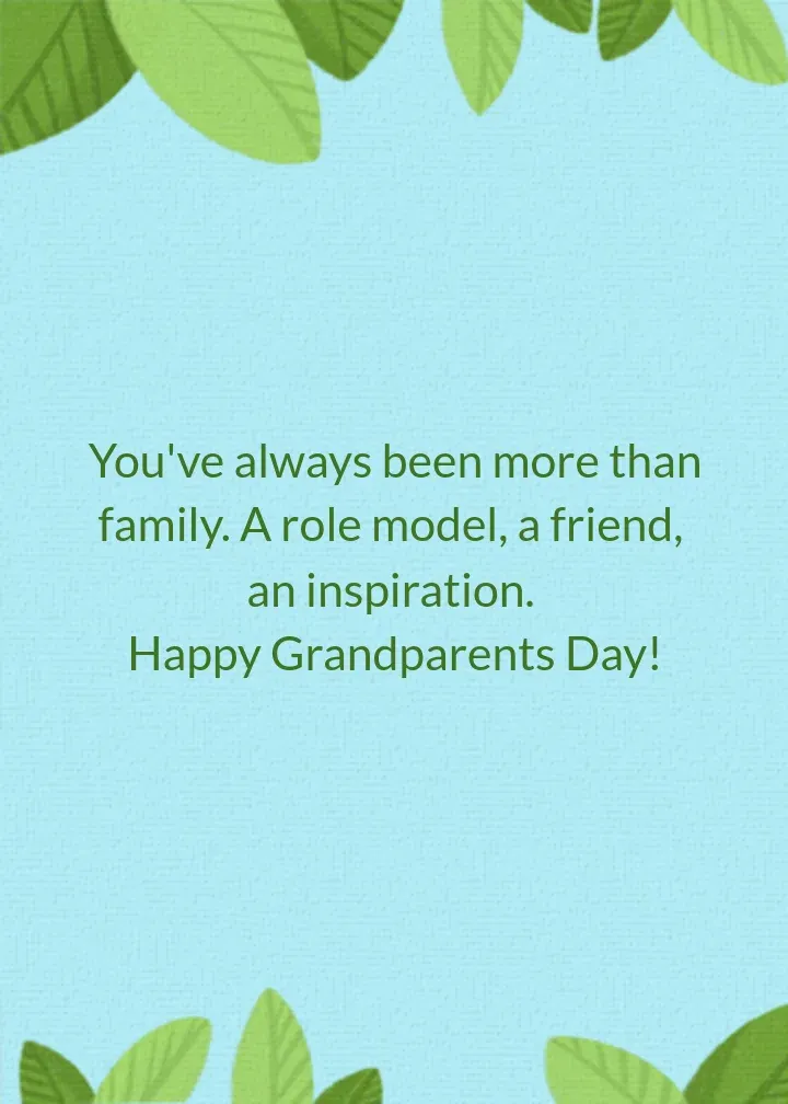 Giraffe Grandparent card inside right