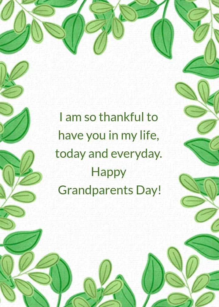 Blessed Grandpa Greenery card inside right