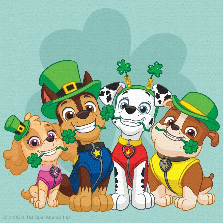 PAW Patrol | St. Patrick's Day Pups card inside left