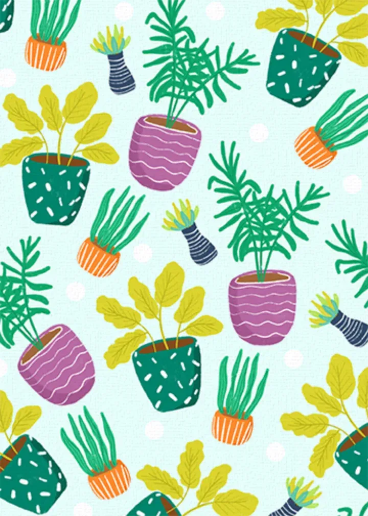 Mom Plants Grow card inside left