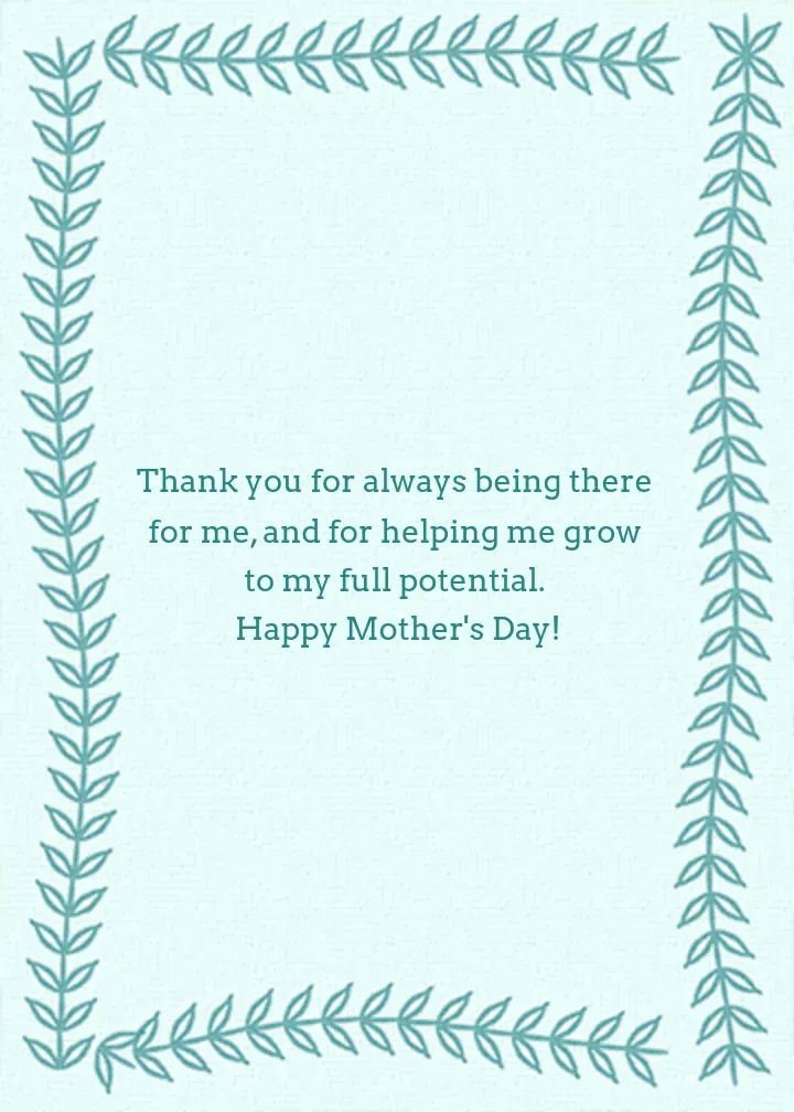 Mom Plants Grow card inside right
