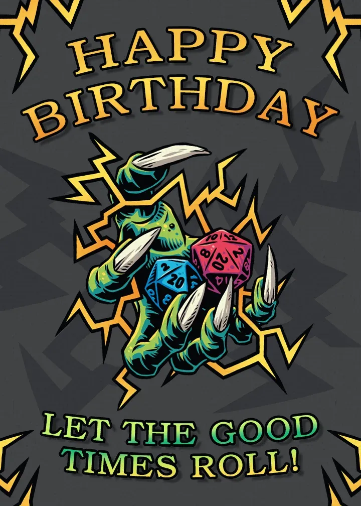 D & D | Birthday card front