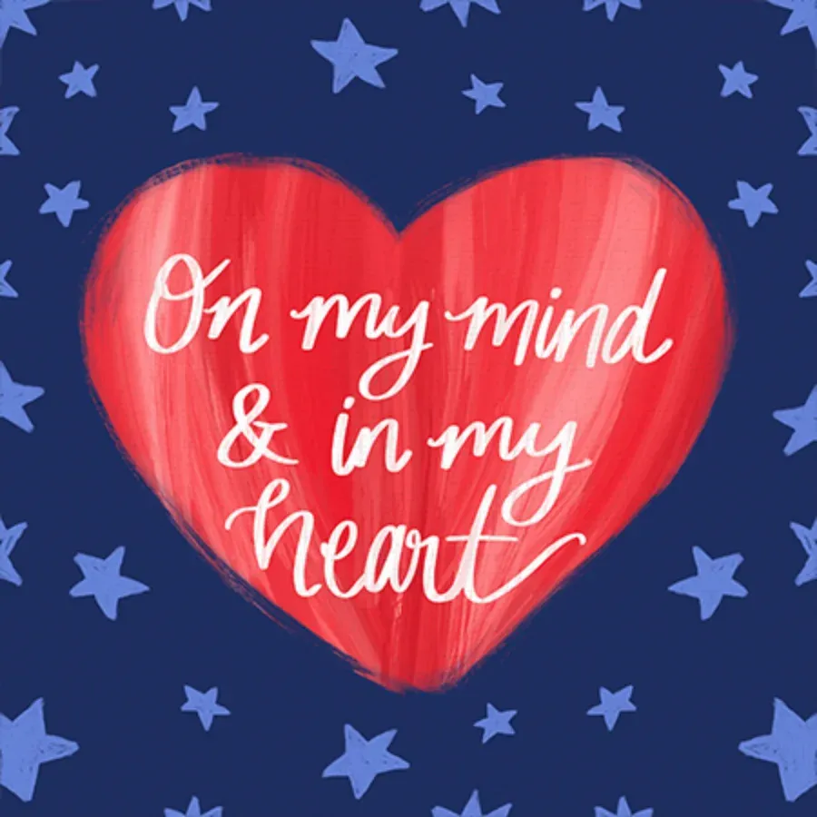 Patriotic Heart Veteran card front