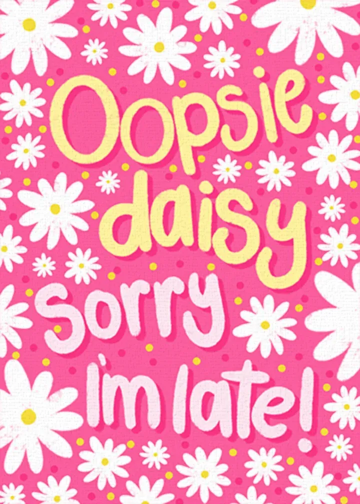 Oopsie Daisy Thank You card front