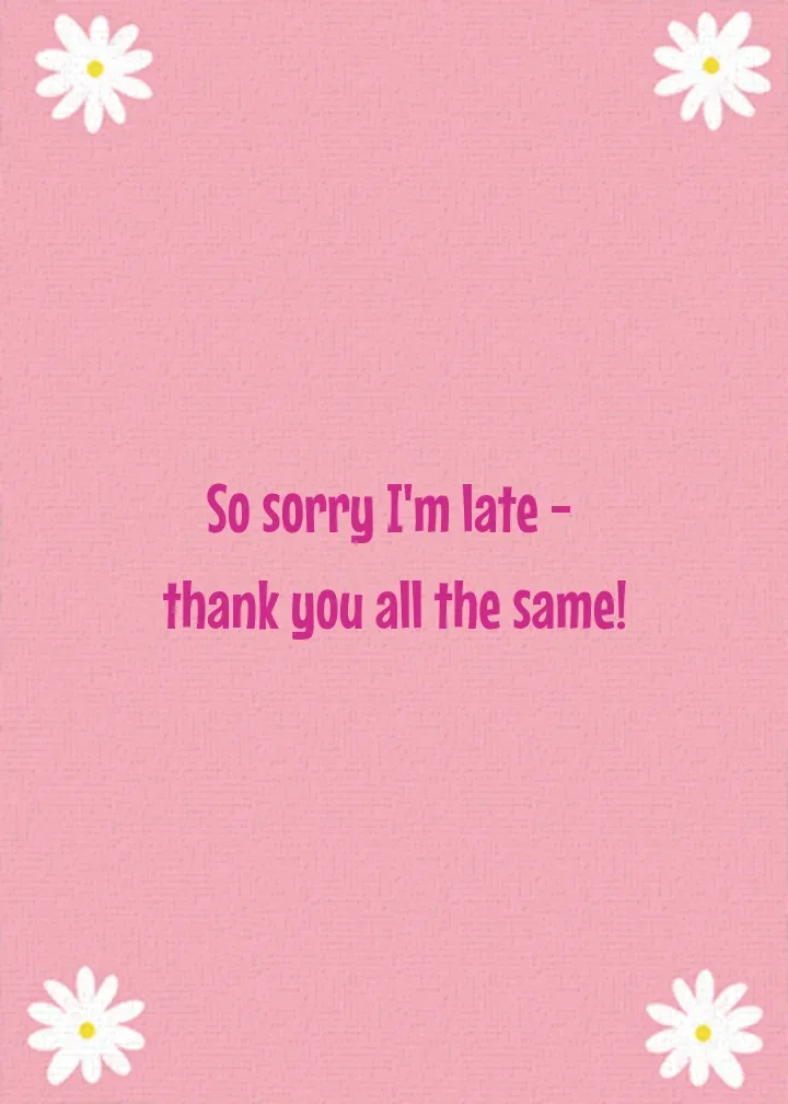 Oopsie Daisy Thank You card inside right