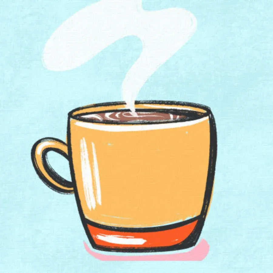 Rainbow Coffee Pot card inside left