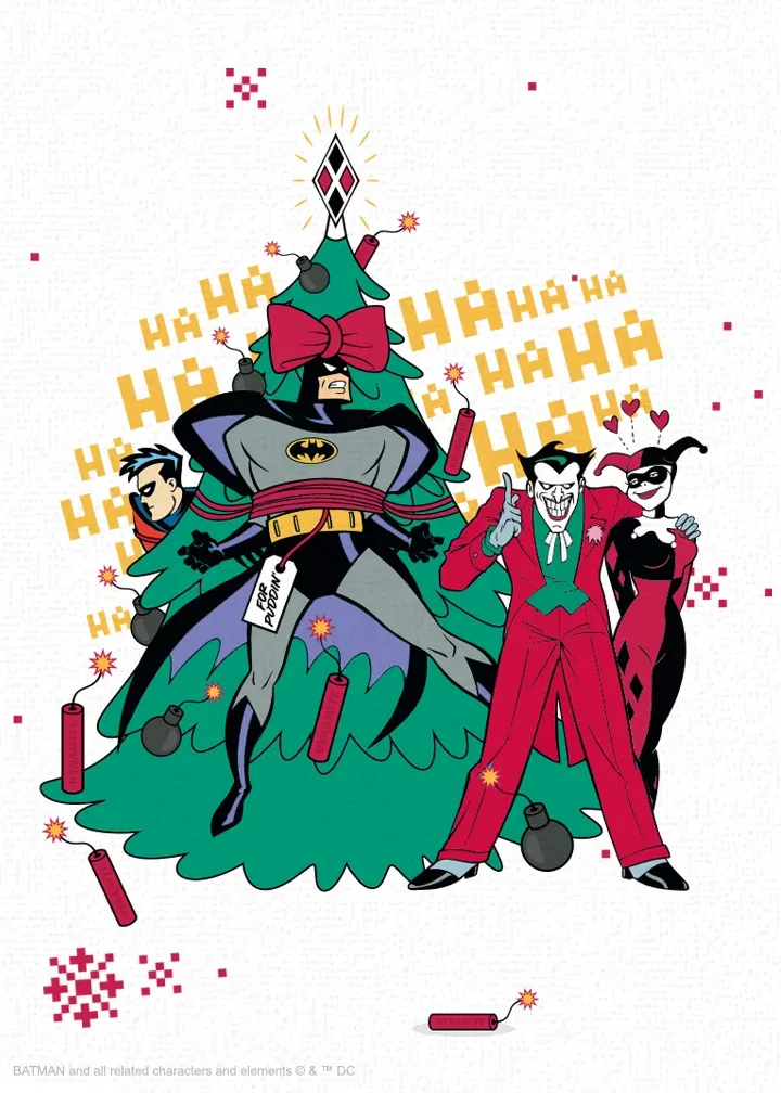 Batman Jingle Bell card inside left