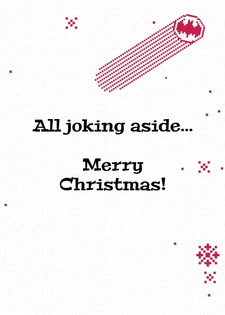 Batman Jingle Bell card inside right