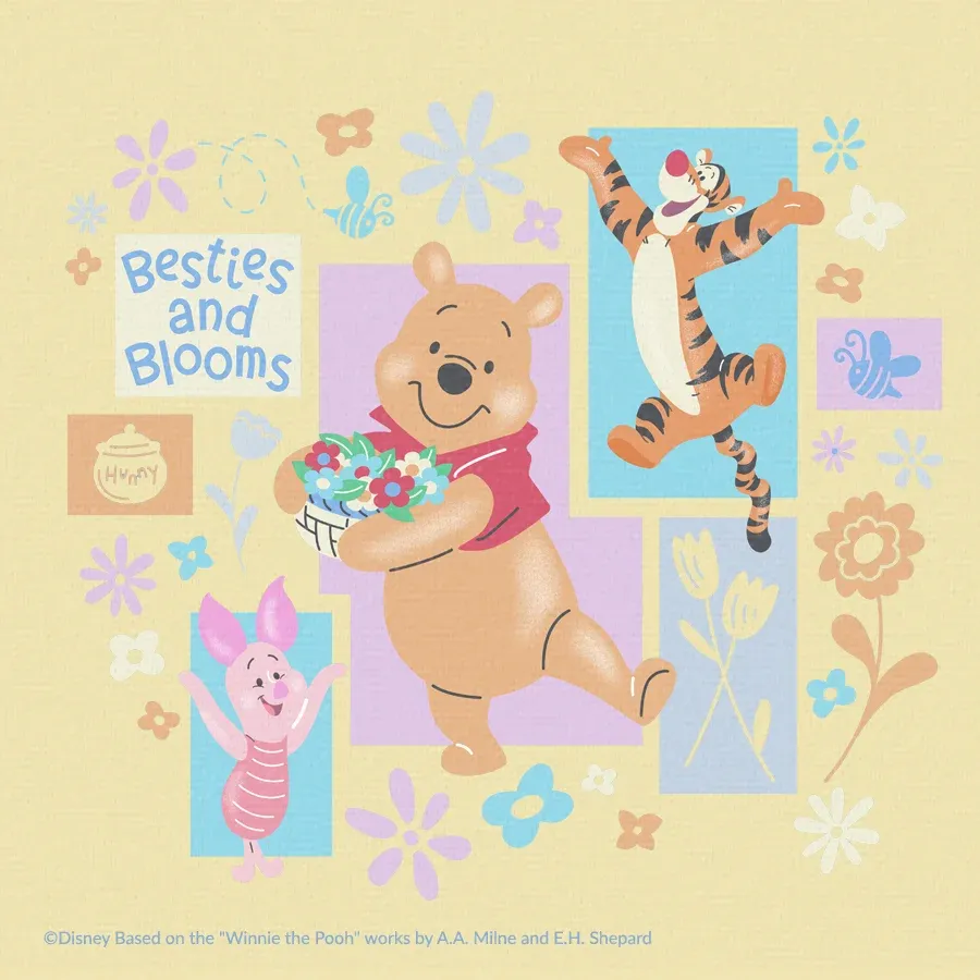Winnie the Pooh Easter card inside left