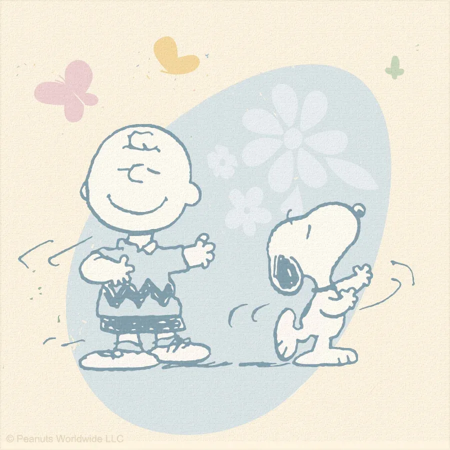 Peanuts | Hoppy Easter card inside left