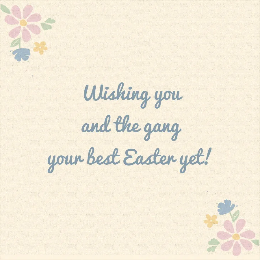 Peanuts | Hoppy Easter card inside right