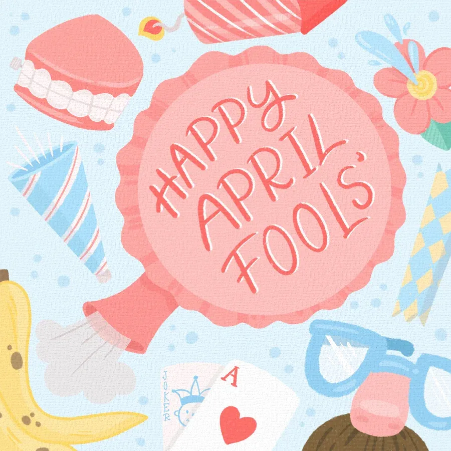 April Fools' Gags card front