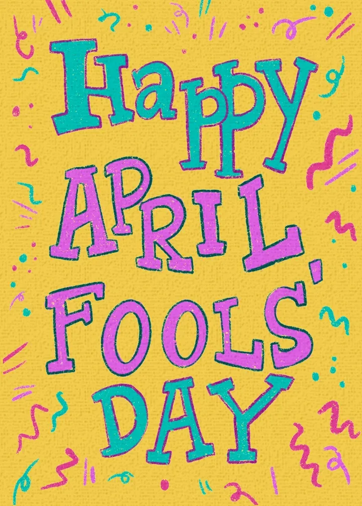 April Fools' Yellow card front