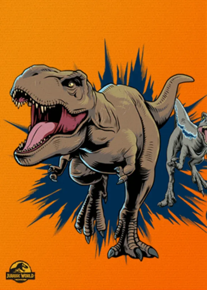 Jurassic World Birthday card inside left