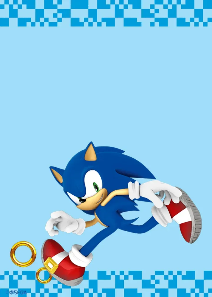 Sonic | Thanks card inside left