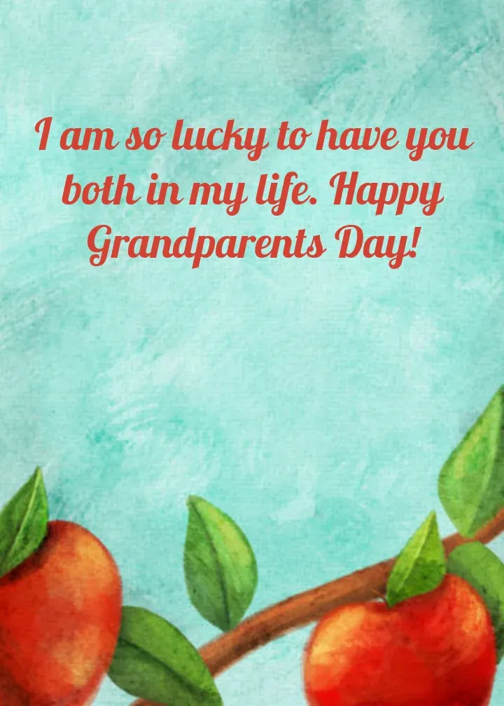 Apple Tree Grandparent card inside right