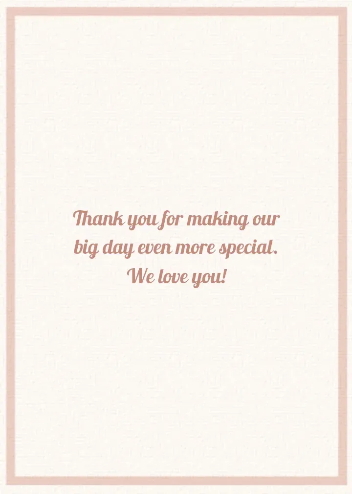 Bohemian Thank You card inside right