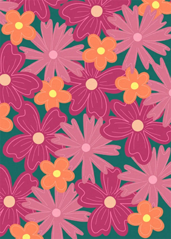 Anniversary Floral Bouquet card inside left