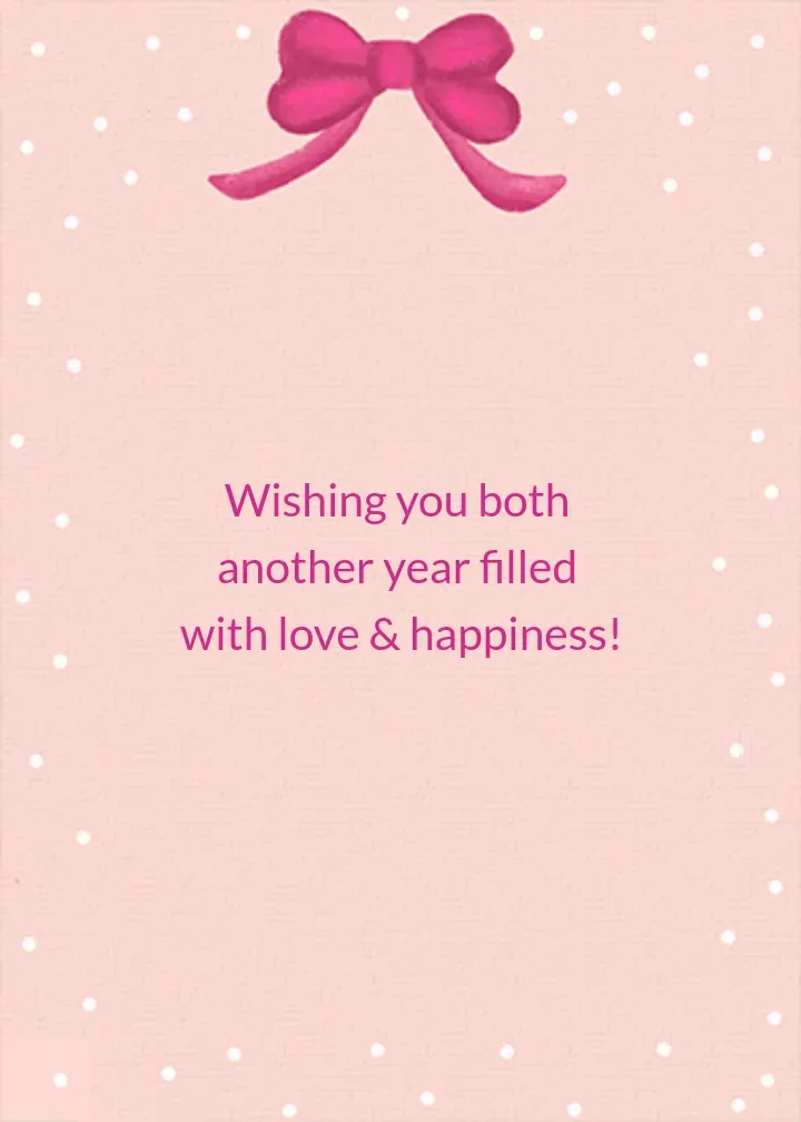 Anniversary Floral Bouquet card inside right