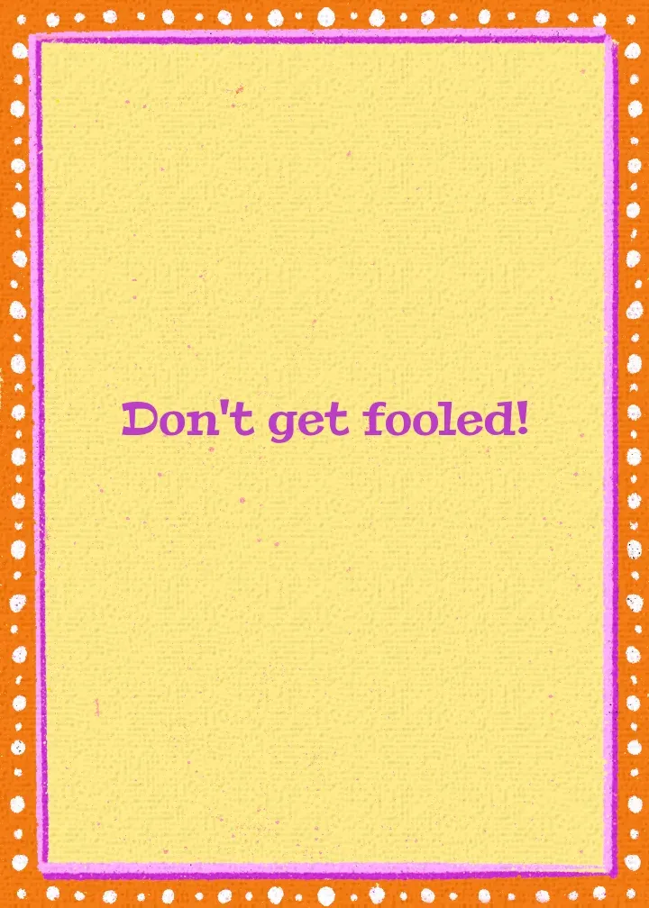 April Fools' Orange card inside right