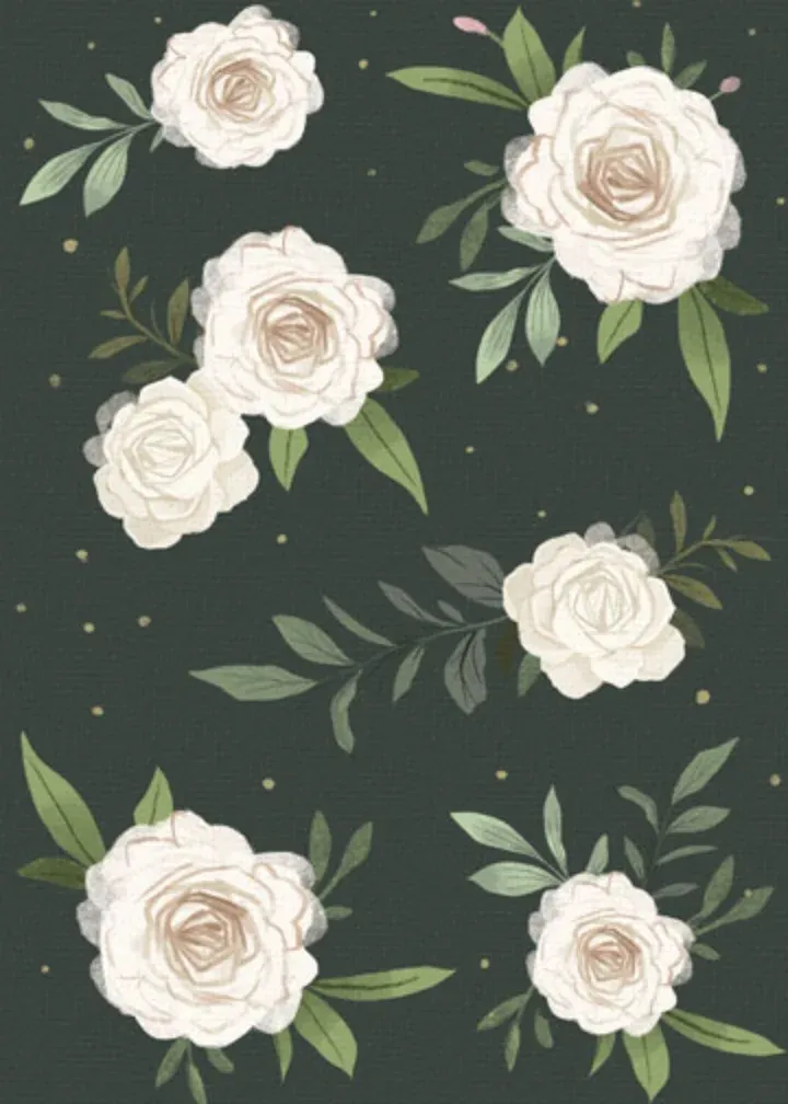 Garden Wedding Thank You card inside left