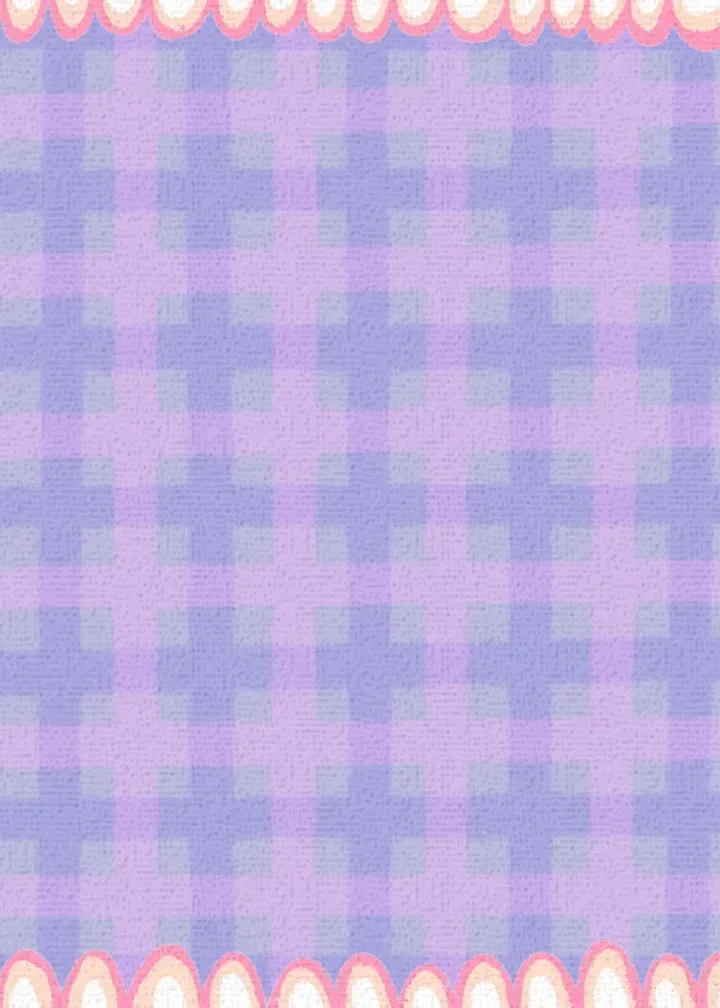 Easter Gingham card inside left