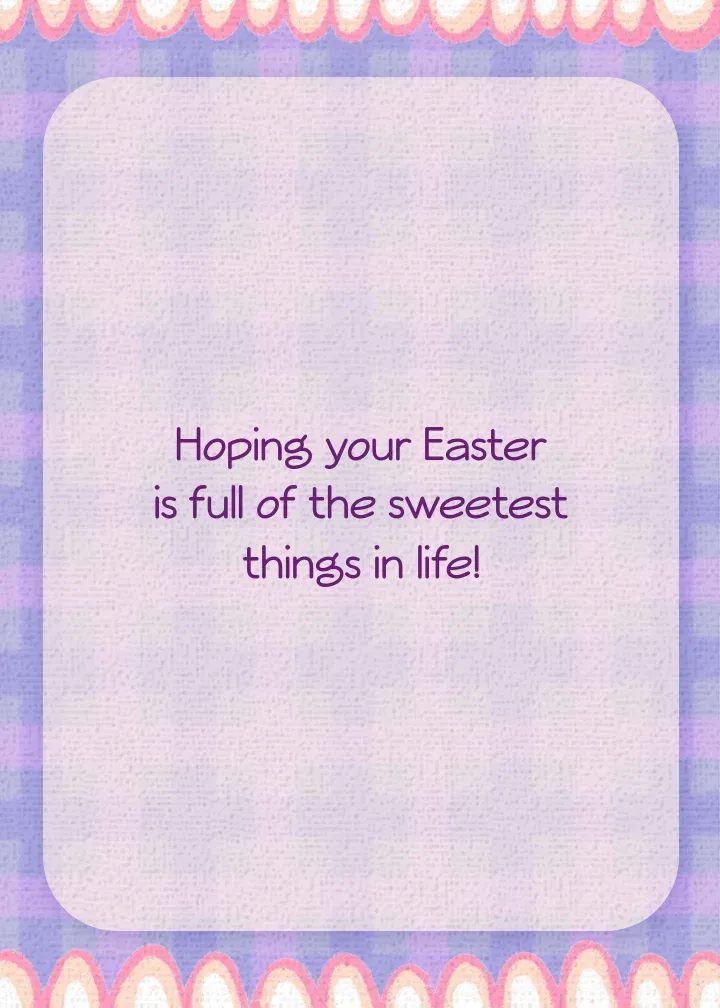 Easter Gingham card inside right