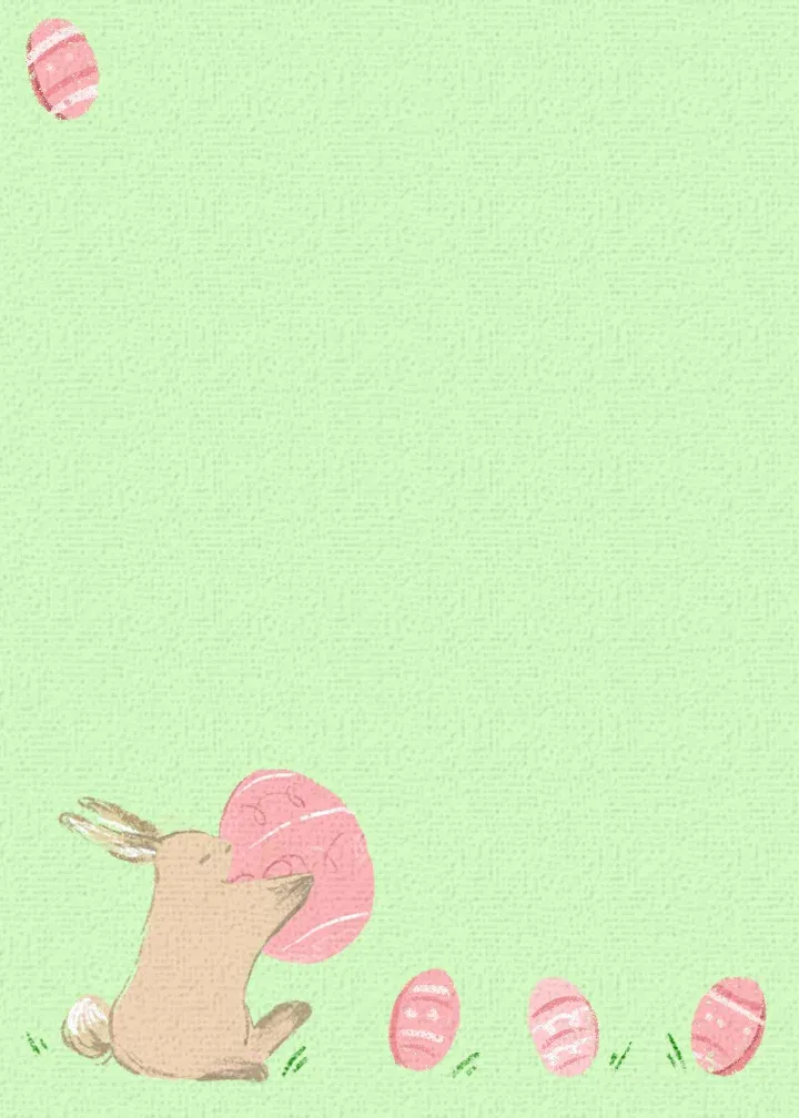 Eggcellent Bunny Green card inside left