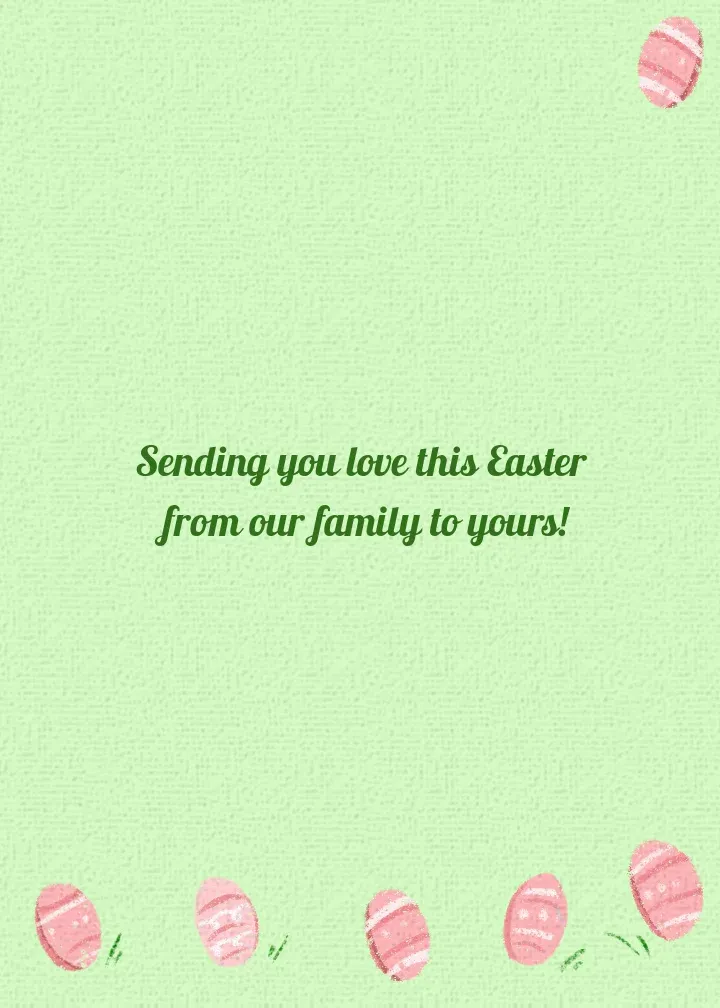 Eggcellent Bunny Green card inside right