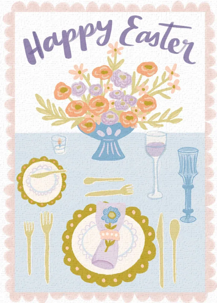 Easter Table card front