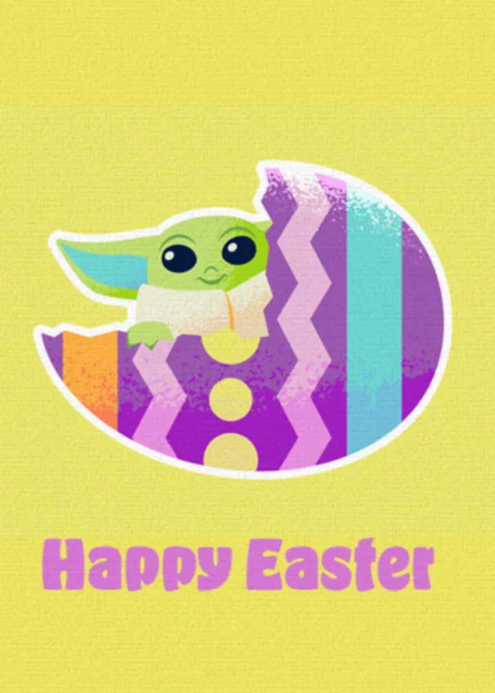 Mandalorian Easter card front