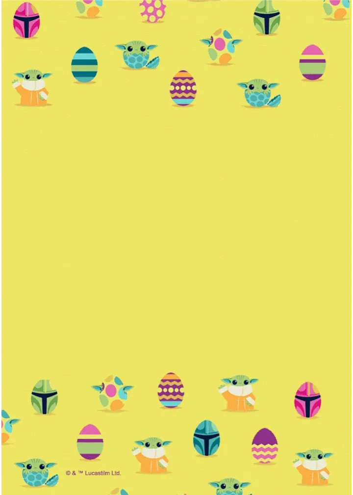 Mandalorian Easter card inside left