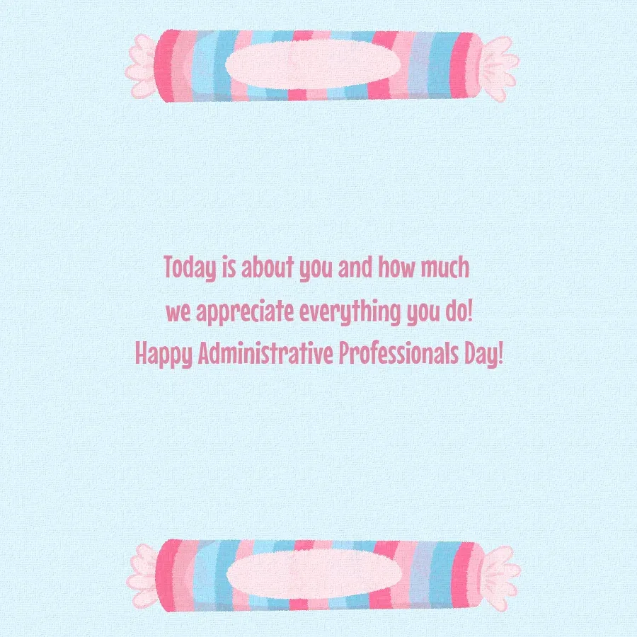 Admin Day Treat card inside right