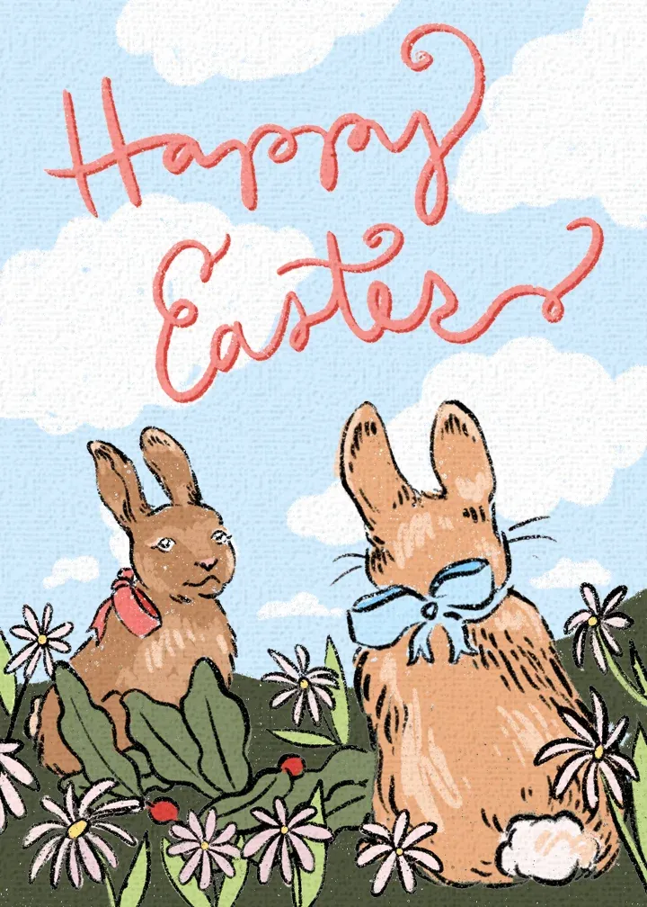 Garden Bunnies card front