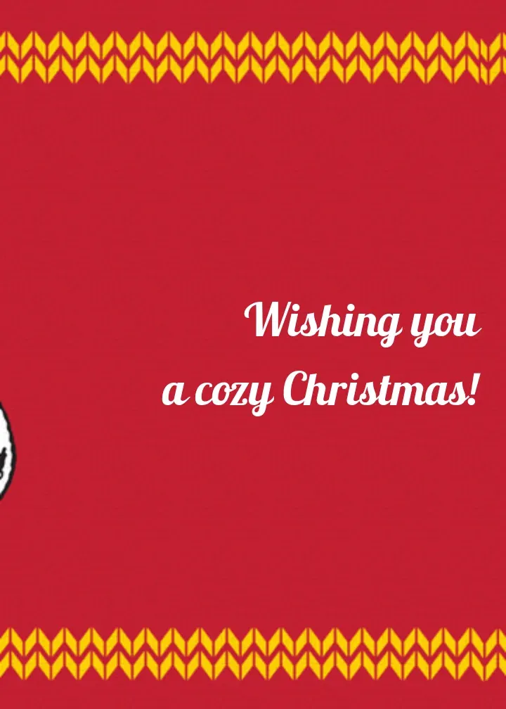 Peanuts | Christmas Sweater Stitch card inside right