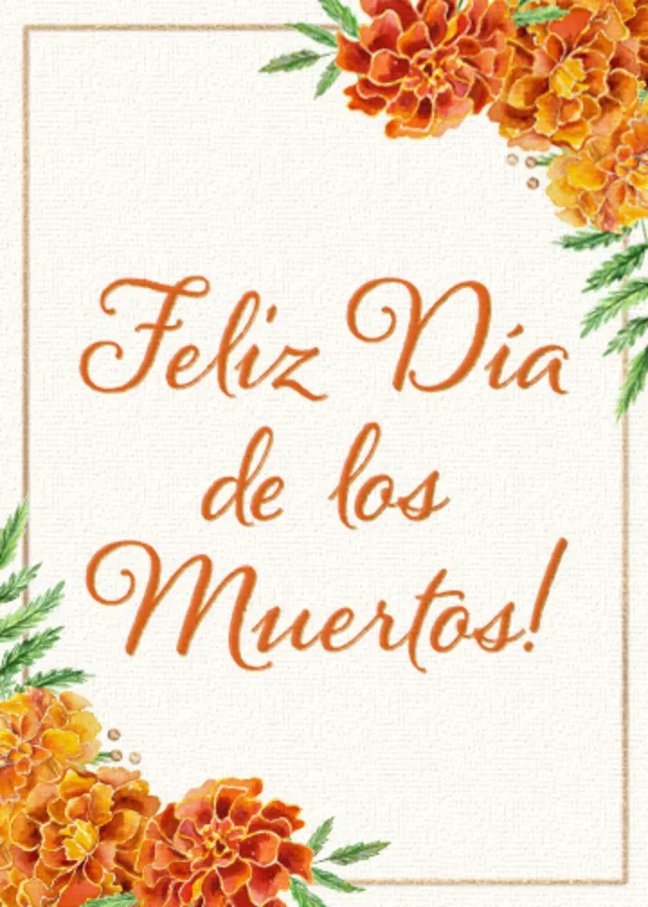 Marigold Border card front